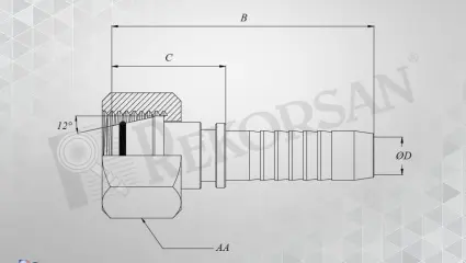 METRİK SOMUNLU DÜZ HORTUM RAKORU