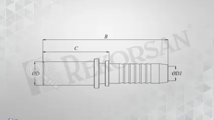 BORU UÇLU DÜZ HORTUM RAKORU