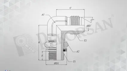 BSP - UNF 90° KONTRALI DİRSEK
