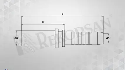 DN4 BORU UÇLU DÜZ HORTUM RAKORU