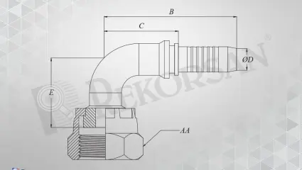 ORFS SOMUNLU 90º HORTUM RAKORU