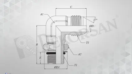 UNF - UNF 90° KONTRALI DİRSEK