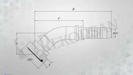FLANŞLI 45° HORTUM RAKORU 6000 SERİSİ