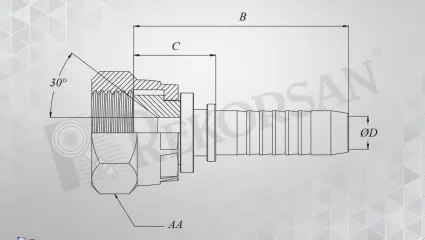 METRİK İÇE HAVŞA SOMUNLU DÜZ HORTUM RAKORU
