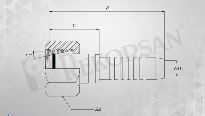 METRİK SOMUNLU DÜZ HORTUM RAKORU