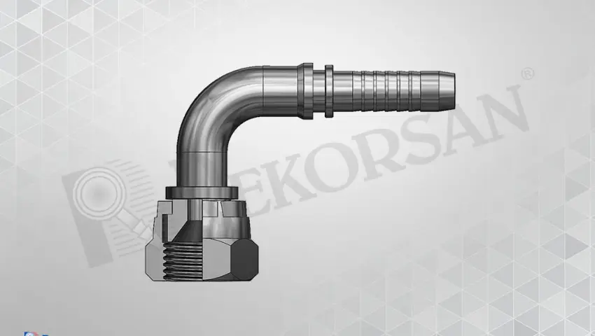BSP İÇE HAVŞA SOMUNLU 90º HORTUM RAKORU