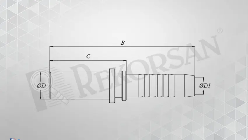 BORU UÇLU DÜZ HORTUM RAKORU