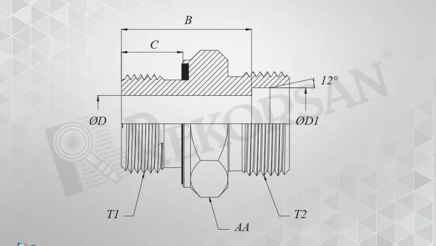 METRİK BLOK PFX - METRİK 24° HAVŞALI NİPEL