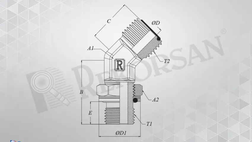 BSP - ORFS 45° KONTRALI DİRSEK