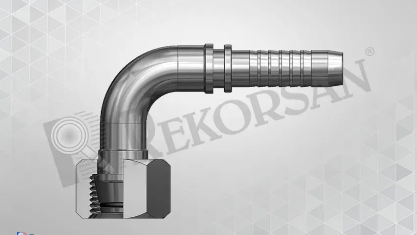 METRİK SOMUNLU 90º HORTUM RAKORU