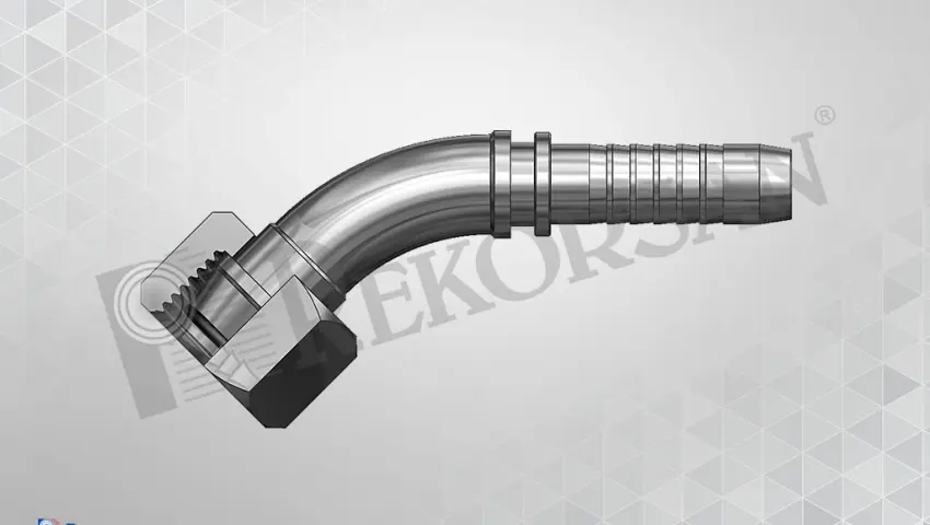 METRİK SOMUNLU 45º HORTUM RAKORU
