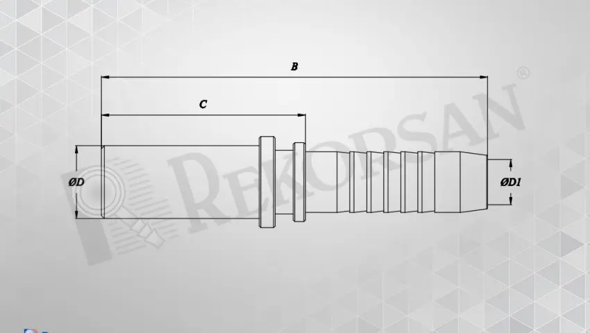 DN4 BORU UÇLU DÜZ HORTUM RAKORU