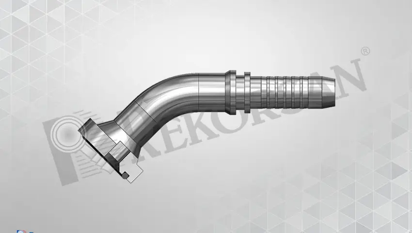 FLANŞLI 45° HORTUM RAKORU 6000 SERİSİ