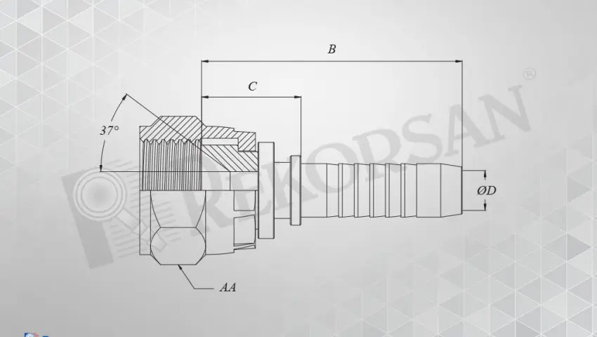UNF SOMUNLU DÜZ HORTUM RAKORU