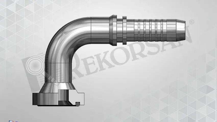 FLANŞLI 90° HORTUM RAKORU 6000 SERİSİ (KALIN TİP)